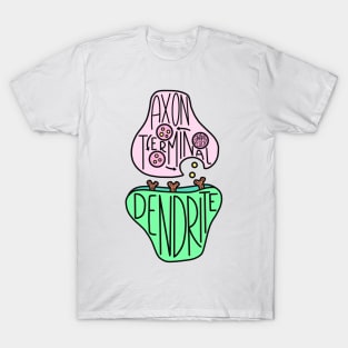 Hand Drawn Labeled Cute Neuron Synapse T-Shirt